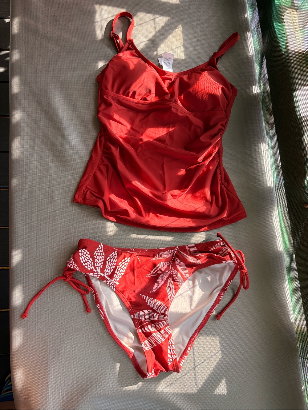 Red Women's Tankini Swim Set - Red